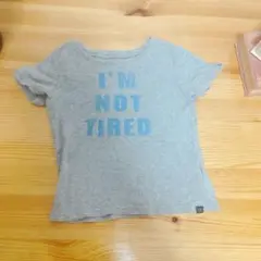 【80cm】I’M NOT TIRED ロゴTシャツ グレー 半袖 ベビー服