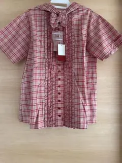 ピンクハウス★新品タグ付き★オリジナルチェックフードブラウス