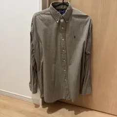 Ralph Lauren BLAIRE M グリーン系チェックシャツ