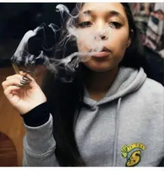 【THE SMOKER'S CLUB】 GREY logo hoodie