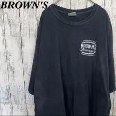 【USED】Tシャツ BROWN'S 2XL ブラック　プリント