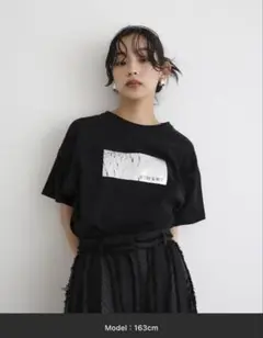 シルバーヴィンテージ箔プリントTシャツ