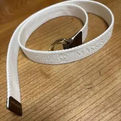 MARK & LONA ゴルフ用ホワイトキャンバスベルト