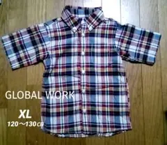 GLOBE WORK 　XL　半袖チェックシャツ