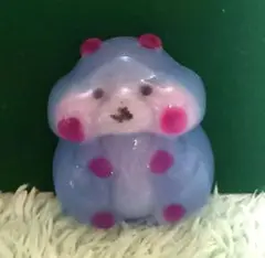 ハンドメイド　レジン　置物【ハムスター】ブルー