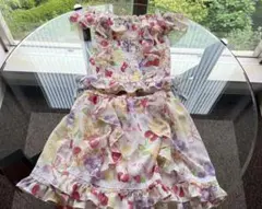 フルーツロゴ柄セットアップLIZLISAリズリサ地雷系量産型ロリータ夏服サマー