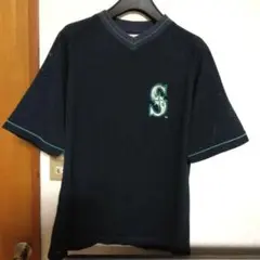 OLD MLB シアトル マリナーズ 刺繍 メッシュTシャツ　イチロー