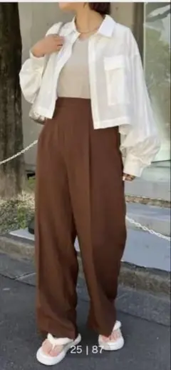 CIAOPANIC TYPY テックリネンストレートワイドパンツ