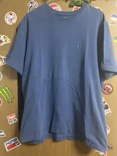 TOMMY HILFIGER 青 Tシャツ Lサイズ