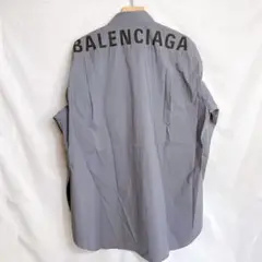 BALENCIAGA バレンシアガ バッグロゴシャツ グレー 39 L