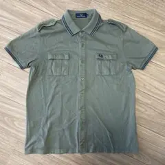 FREDPERRY ポロシャツ　ミニタリー　カーキ　ポケット