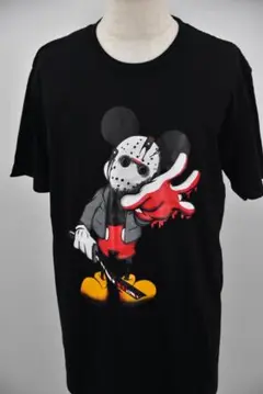 ◆おもしろTシャツ◆パロディーT◆ジェイソン×ミッキー◆黒◆在庫S・M・L・XL