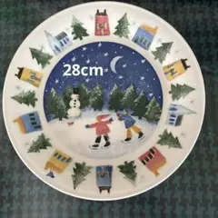 ニッコー陶器 雪ダルマ 絵皿 プレート 28cm