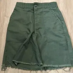 ミリタリー　デッドストック　ミニスカート　Mサイズ　軍物　グリーン