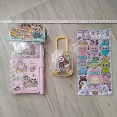 本日のみ値下げ　ラブブ　メモ帳　文具セット　シール