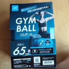 GYM BALL ジムボール 65cm ブラック・ライトブルー