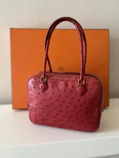 【うう】HERMES エルメス　プリュムミニ　オーストリッチ HERMES - エルメス プリュム 20 オーストリッチ ルージュヴィフ