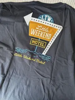 Little Weekend Motel Tシャツ 黒　刺繍シャツ　170cm