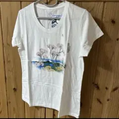 ユニクロ Tシャツ ホクサイブルー　グラフィックTシャツ　 ウーメンXL