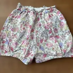 プティマイン90センチ　花柄ショートパンツ