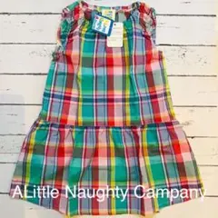 新品 ワンピ ワンピース チェック 100 タータンチェック 女の子 ノースリ