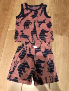 アニマル柄　タオル地　セットアップ　90cm