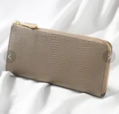 【未使用品 VIOLA’dORO】リザード型押しL字型ロングウォレットV5039