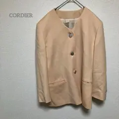 CORDIER ピンクベージュ ノーカラージャケット　スカート b310