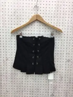 Y2K ロックギャル RESEXY フェイクスエードリボン 編み上げ ベアトップ