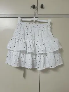 25日まで❗️ウィッシュコア　ドットフリルスカート