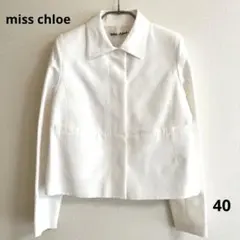 【訳あり】miss chloe ミスクロエ　ジャケット　ホワイト　日本製