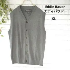 【Eddie Bauer エディバウアー】ライトグレー　綿 ウール　ベスト XS