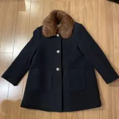 組曲キッズ ウールコート ネイビー120cm