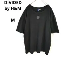 エイチアンドエム ブラック Tシャツ M　トップス　ニコチャンプリント