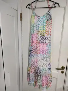 美品✦ToriRichard　トリリチャード　カラフルドット柄　リゾートワンピ