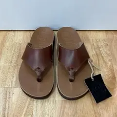 新品 THE SANDALMAN BEACH WIDE レザーサンダル US8