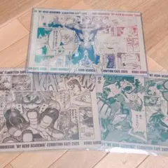 ヒロアカ 原画展 カフェ ランチョンマット　オールマイト　緑谷出久　爆豪勝己