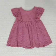 プティマイン　【リンク】レースフリルチュニック　ピンク