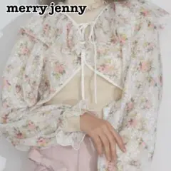 【完売品】メリージェニー　flowerフリルボレロ　オフホワイト　羽織