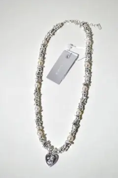 新品 ジーナシス タンスイパールチャームネックレス シルバー レディース 未使用