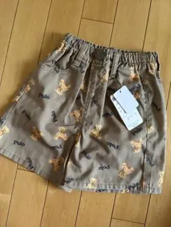 バースデイ　polo ベビー　95 ショートパンツ　ハーフパンツ　くま　ベージュ
