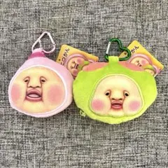 こびとづかん カラビナ付きフェイスポーチ　2種セット ②