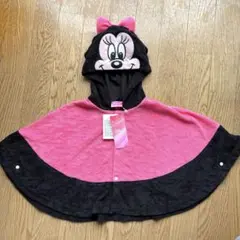 【新品】Disney ミニーマウス ベビーポンチョ 巻きタオル 90サイズ