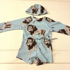 ライオン柄 ベビー水着セット 男の子用