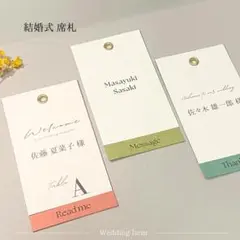 【結婚式】席札【ハトメ付き】