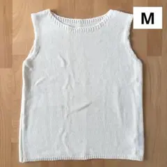 【SHEIN】ノースリーブ　Dazy サマーニット　ホワイト　M