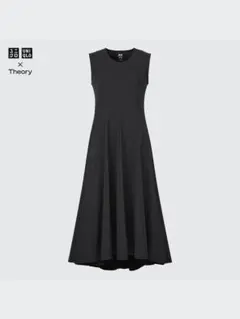 UNIQLO Theoryノースリーブ フレアワンピース 黒