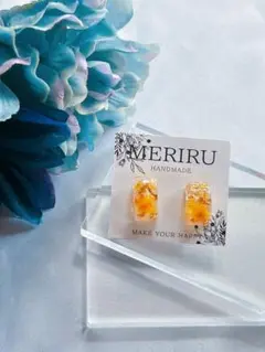 【匿名配送】本物のお花が入った ピアス　イヤリング