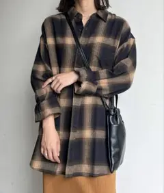オンブレチェックビッグネルシャツ