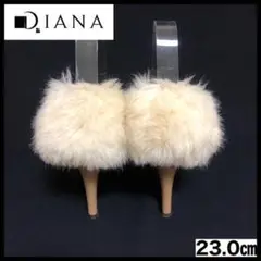 ●素敵● DIANA ダイアナ 23cm パンプス ファー ストラップ